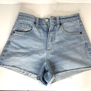 Universal Thread High-Rise 90's Cutoff Jean Shorts Women's Size 0 Light Blue